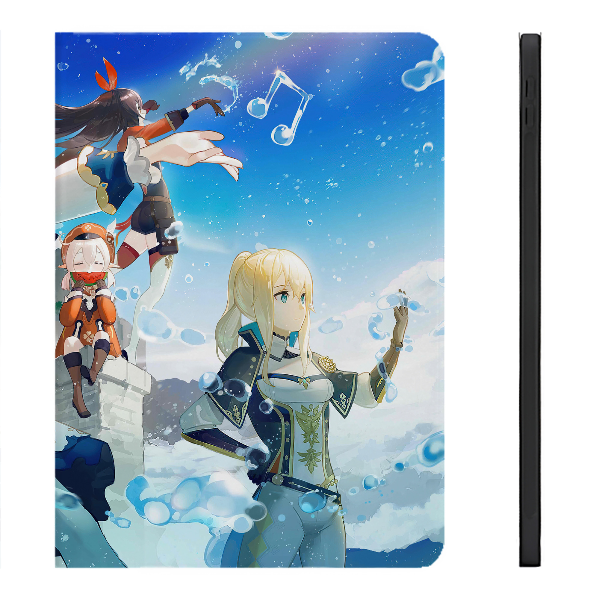 げんし神 genshin IPadケース ペンホルダー付き ブックスタイルデザイン